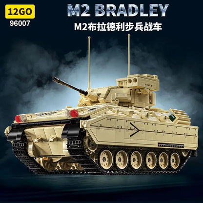 M2 Bradley Pantservoertuig Bouwset – Militair Schaalmodel van Bouwblokken