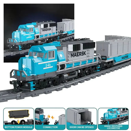Elektrische Stoomtrein Bouwset met Rails | Schaalmodel