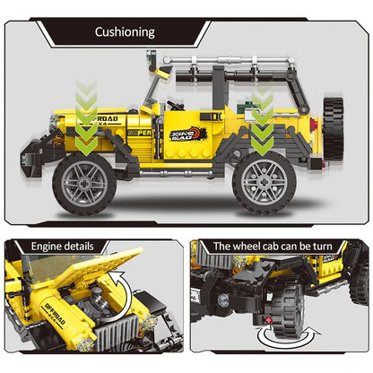 Monstertruck Bouwset – Off-road Voertuig Schaalmodel van Bouwblokken