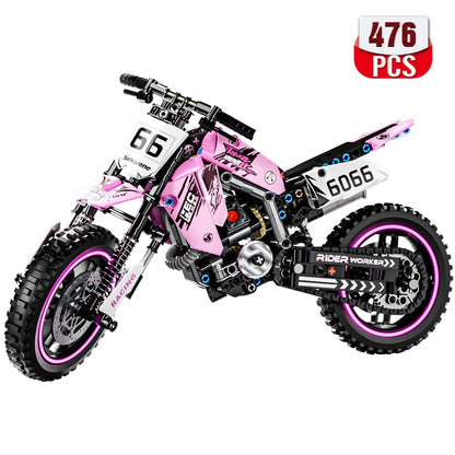 Motor Bouwset – Schaalmodel Motorfiets van Bouwblokken