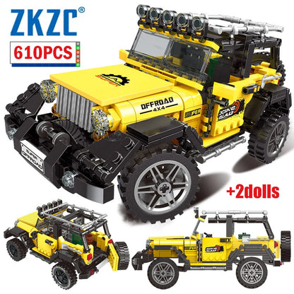Monstertruck Bouwset – Off-road Voertuig Schaalmodel van Bouwblokken