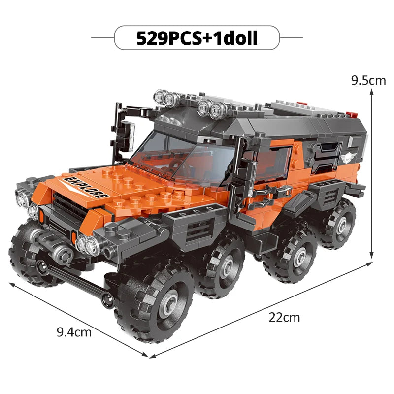 Monstertruck Bouwset – Off-road Voertuig Schaalmodel van Bouwblokken