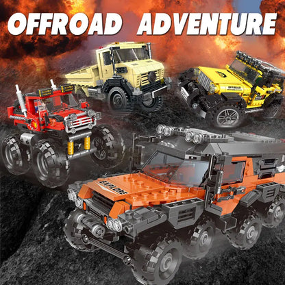 Monstertruck Bouwset – Off-road Voertuig Schaalmodel van Bouwblokken