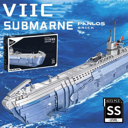 U-552 Onderzeeër Bouwset – Groot Militair Schaalmodel 120cm van Bouwblokken