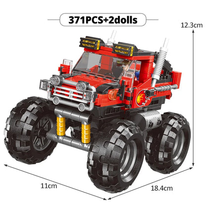 Monstertruck Bouwset – Off-road Voertuig Schaalmodel van Bouwblokken