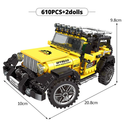 Monstertruck Bouwset – Off-road Voertuig Schaalmodel van Bouwblokken